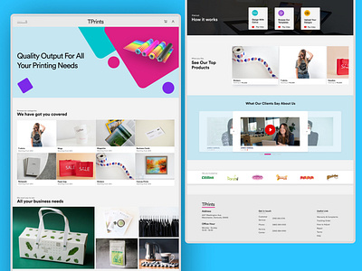 Print On Demand Web-Application landing page design landingpage printondemand ui uidesign