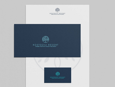 Kostozili Resort brand design branding design digital design logo stationery