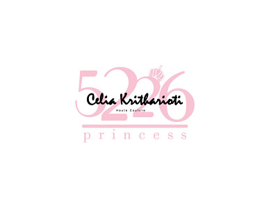 5226 princess Celia Krithatioti Haute Couture brand design branding design fashion illustration logo typography vector