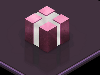 Voxxxel 3d art cube dribbble glow low poly magicavoxel metal metalic photoshop pinky voxel