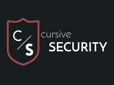 Shield Logo - Cursive Security cursive illustrator logo outline red security shield vector white