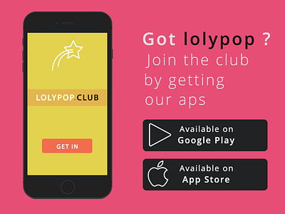 Lolypop Banner mobile apps android apps google play iphone lolypop mobile mobile apps photoshop store swift icons