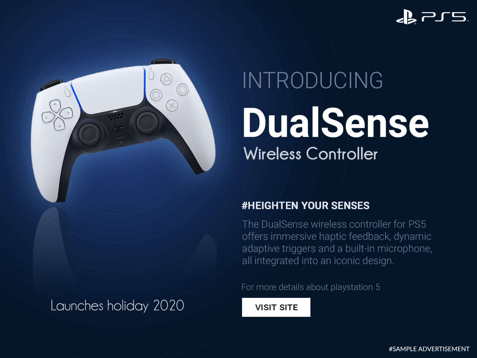 PS5 dualsense advertisement by Suman Bakshi on Dribbble