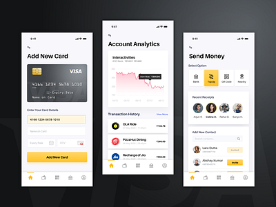 Recharge, Wallet,  Money Transfer, Utility Payments App Concept