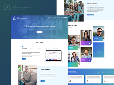 E-Learning Platform Landing Page Concept