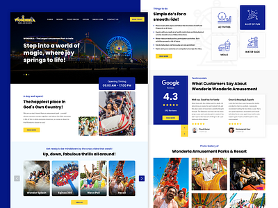 Wonderla Amusement Parks & Resort | Largest Amusement Park in In amusement concept design park rides theme ui ui design user experience ux water web design