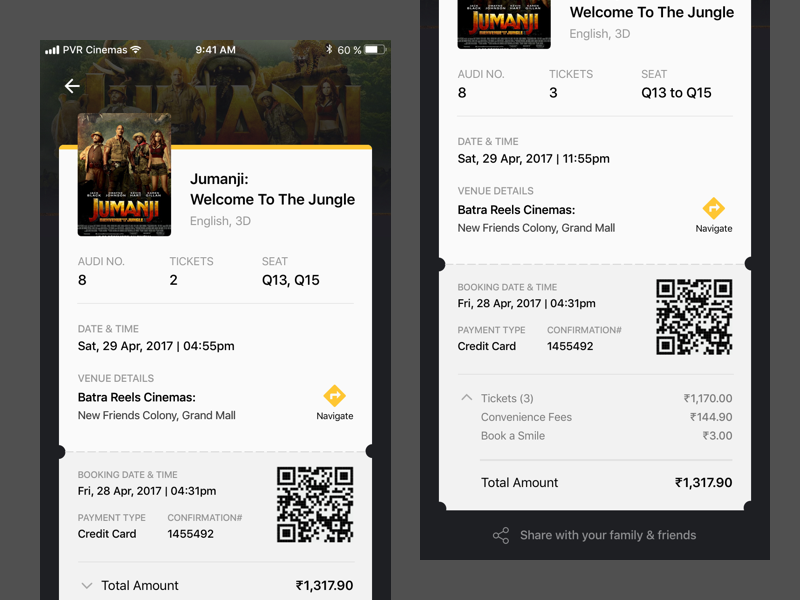 PVR Movie Ticket Concept by Devender Kumar on Dribbble