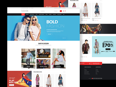 Fashion eCommerce Website Template concept fashion responsive template ui ui design user experience user interface ux ux design web website