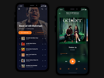 Music App Concept : Bollywood Songs & Radio android app design experience interface ios mobile music radio ui user ux