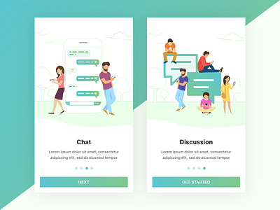 Social Networking Walkthrough Design Concept app concept design experience interface ios mobile onboarding ui ui design user user experience ux ux design walkthroughs