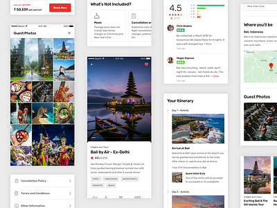 Tour Packages Itinerary Page Design app ios itinerary package tour ui ui design user experience user interface ux ux design