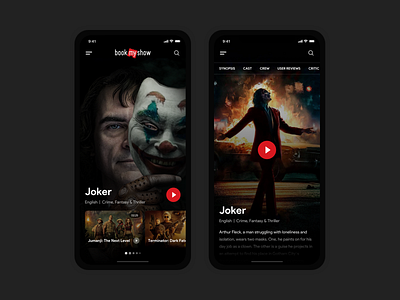 Movie Explorer : Service App for Watching Movies and TV Series android app concept design experience interface ios jokar mobile product ui ui design user user experience user interface ux ux design