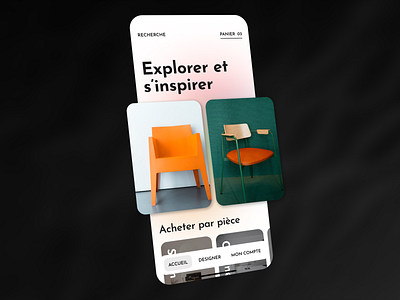 Furniture shopping app app design ui ux