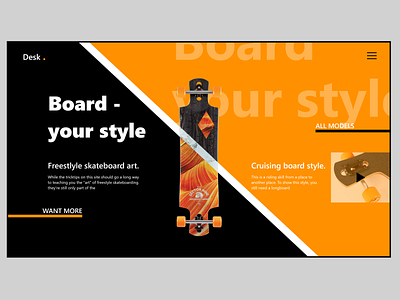 Longboard Page design firstscreen longboards sports ui ux web