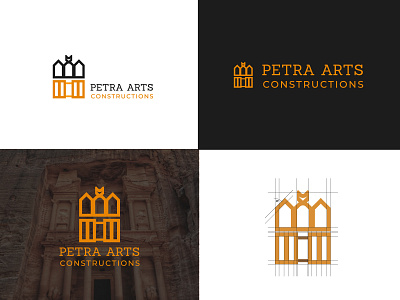 Petra Arts Constructions branding design graphic design icon logo logomark