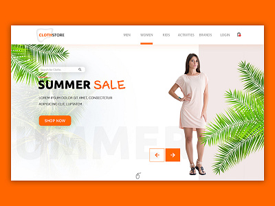 06Daily UI - Clothstore clothing site summer