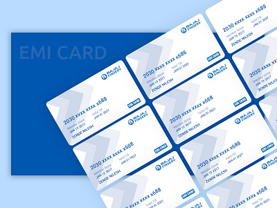 EMI card UI bank bankcard card emi money