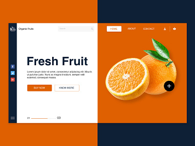 DailyUI#02 - Organic Fruits addtocart buy design freshfruits fruits landingpage organic organicfruits redesign ui ux