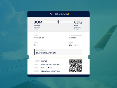 Daily UI#03 airlines airport boardingpass checkin design pass redesign ui ux