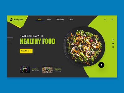 DailyUI04 - Healthy Food design diet food health healthyfood healthylife redesign ui ux