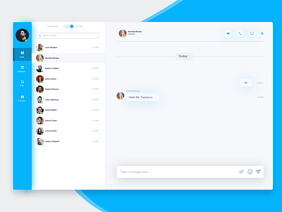 DailyUI#10 - Skype communication design profiles redesign skype ui design ux
