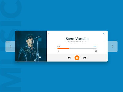 DailyUI#11 - Music Player band design music redesign song ux