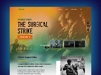 DailyUI#13 - Website - The Attack army blog design redesign ui ui design ux website