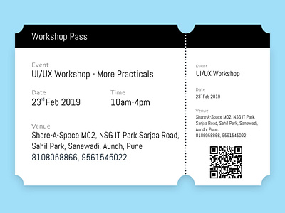 DailyUI#15 - Event Pass designer pass pune uiux workshop