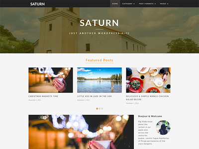 SATURN - A Personal/Travel Wordpress Blog Theme