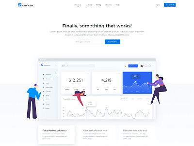 Saas design designer flat homepage inspiration interface landingpage minimal morden saas show ui uiux uiuxdesign vector web wesite