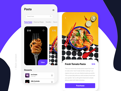 Food Screens clean designer food inspiration interface kit minimal mobile mobile app morden payment uiux uiuxdesign