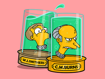 Jarring Mix burns illustration love pride simpsons smithers vector