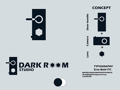 Dark Room Studio Logo Branding branding dailylogochallange design illustrator logo logodesign logoprocess logos
