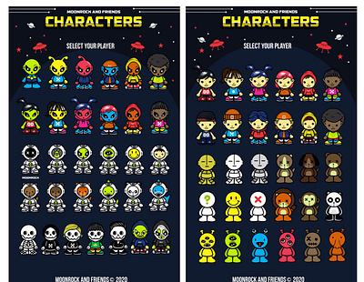 Moonrock and Friends commision customable characters mascot/icon apparel apparel design artwork brand design branding character clothing company clothing design commission custom character design design art icon illustration illustrator mascot mascot character skate skull vector