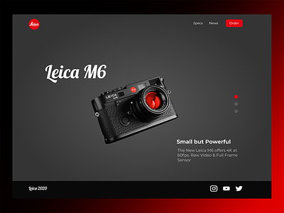Leica Camera UI coding css figma html5 sketch ui ux uxdesign