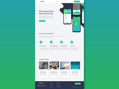 easy banking - web layout