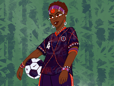 Maasai Goal african african art black black art football illustration kenyan art maasai nike sports