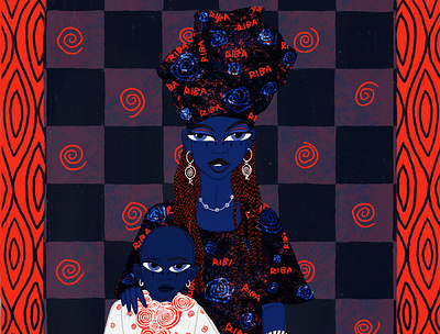 Mama na Toto african african art black black art illustration kenyan art