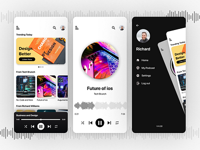 Podcast App Design app chennai design music podcast ui uidesign