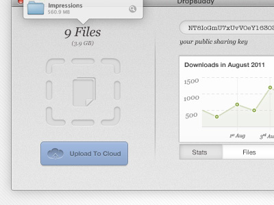 DropBuddy app cloud sharing mockup