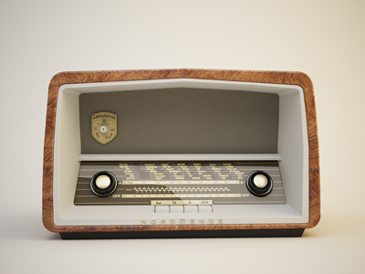 Nordmende Vintage Radio 3d music radio render vintage