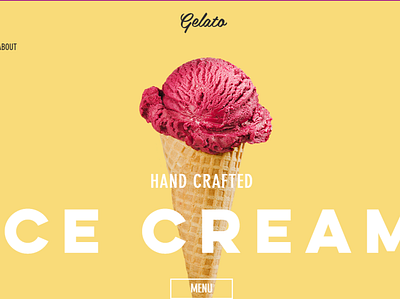 Gelato Icecream uxui webdesign website