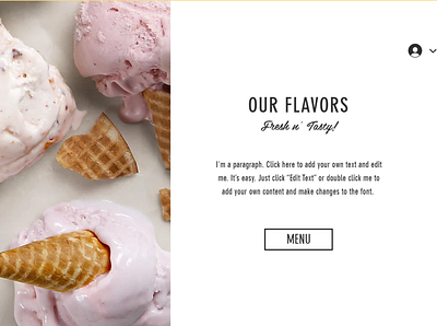 Gelato icecream ux design uxui webdesign website