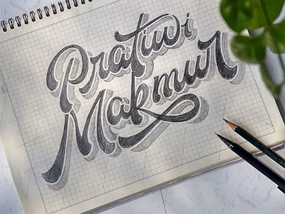 Pratiwi Makmur - Brand Lettering branding calligraphy design handlettering lettering lettering art logo script script lettering typography