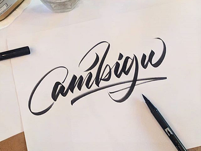 Ambigu branding calligraphy design handlettering lettering lettering art script script lettering typography