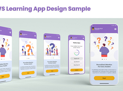 Quiz Mobile App UI Design branding graphic design logo motion graphics ui ux
