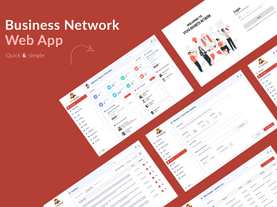 Business Network Web App 3d animation branding graphic design logo motion graphics ui