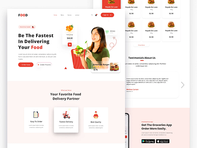Food web app UI UX 3d animation branding graphic design logo motion graphics ui