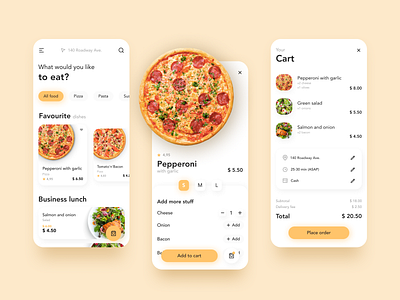 Food Delivery app ui concept delivery delivery app food and drink food app ui yellow