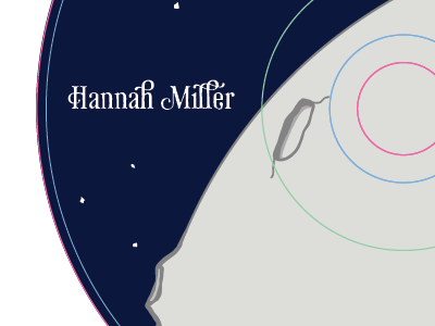 On Disc Design for New EP cd hannah miller illustration moon packaging phaeton